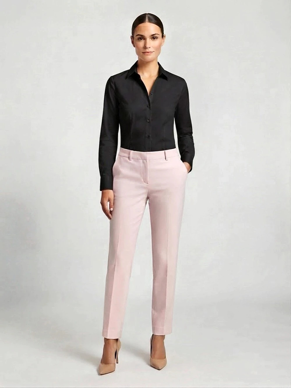 Express Editor Ankle Pants in Pink Size 6 Like New